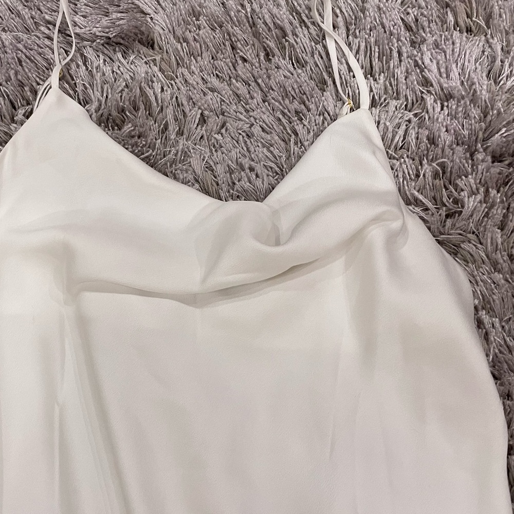 Shonajoy Luxe Bias Cowl Slip Dress Ivory US 10 - Picture 4 of 9